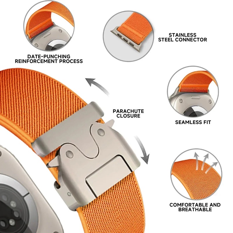For Apple Watch Ultra 4/3/2 49 - огляд і ціна Parachute Strap Elastic