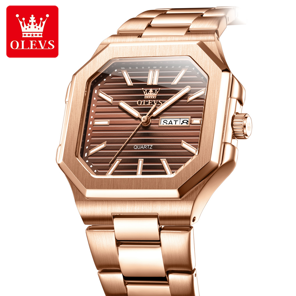 OLEVS Brand Original Square Qu - огляд і ціна Cartier Watch Tank