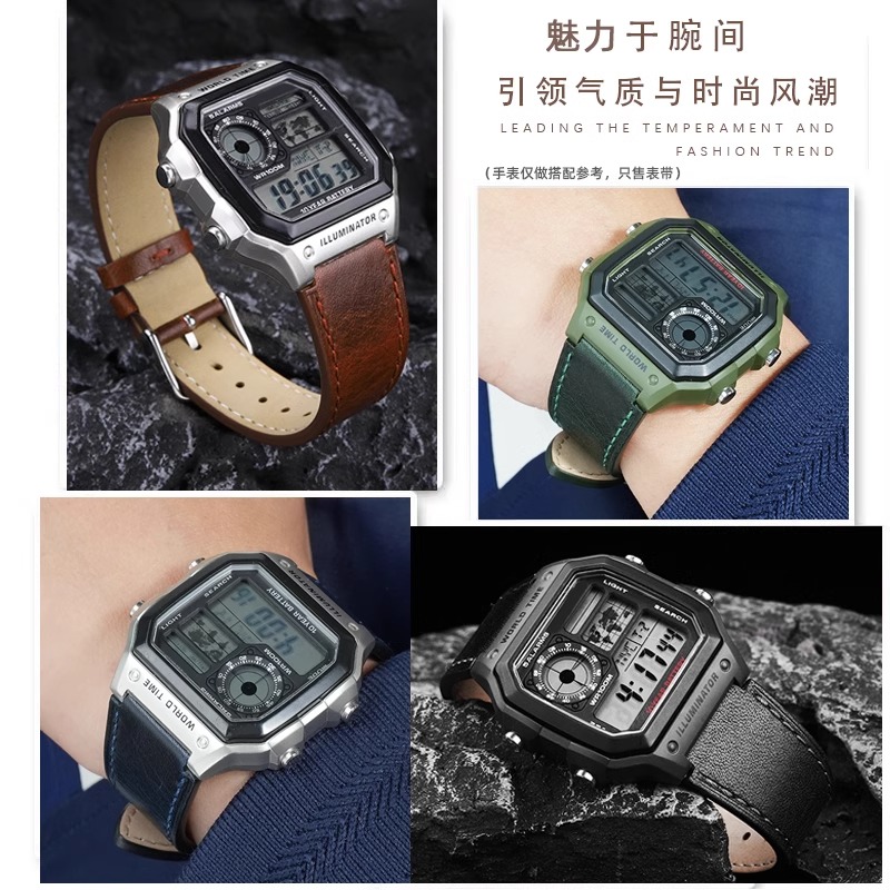 18MM Retro Cowhide Watchband f - огляд і ціна Nato Strap Nylon